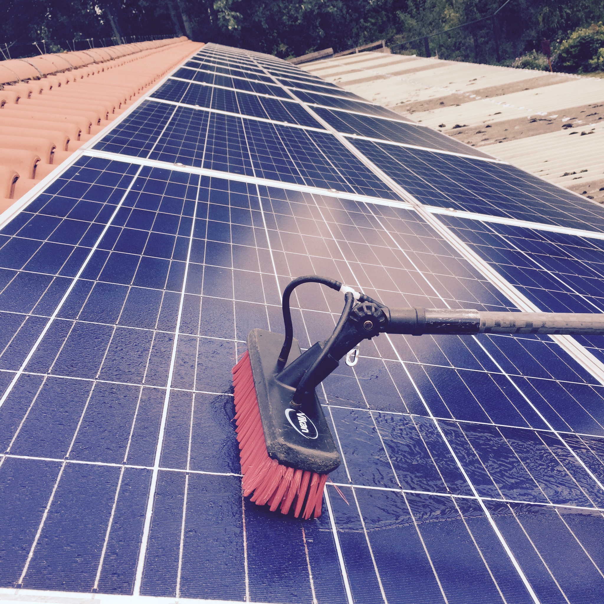 commercial solar panel cleaning